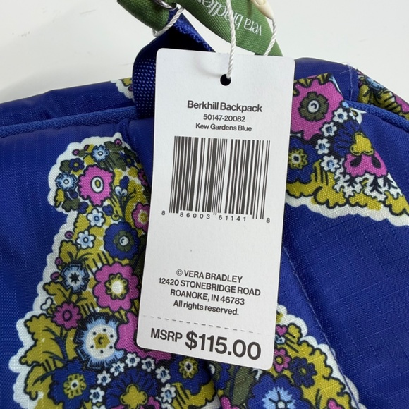 Vera Bradley Berkhill Ripstop Lightweight Multi-Pocket Backpack Kew Gardens Blue main image 5